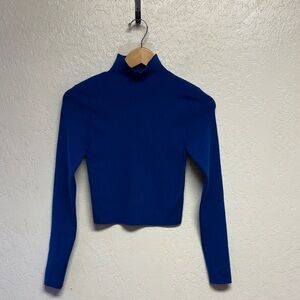 Alice + Olivia mock Colby blue sweater